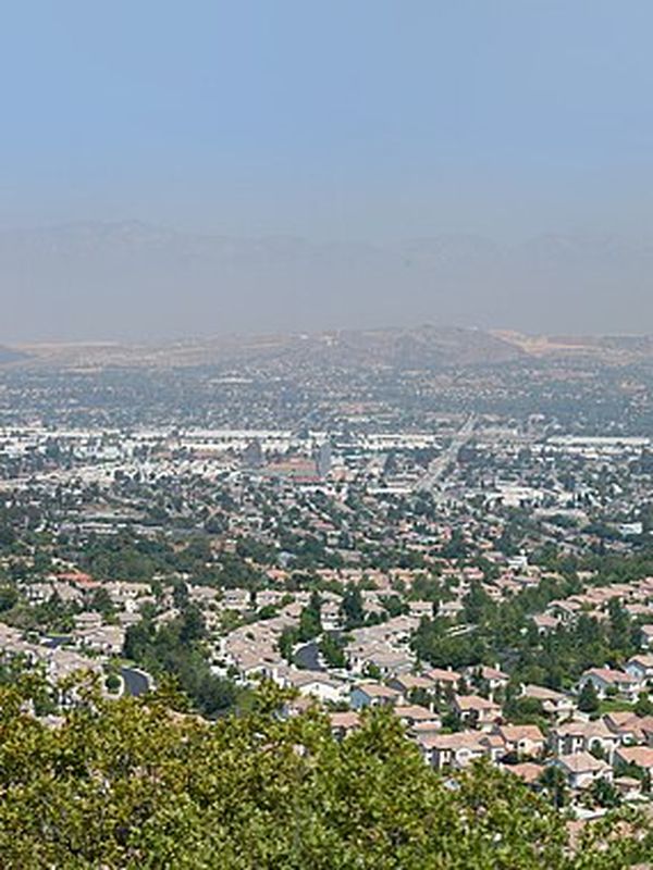 View over Rowland Heights and the surrounding valley