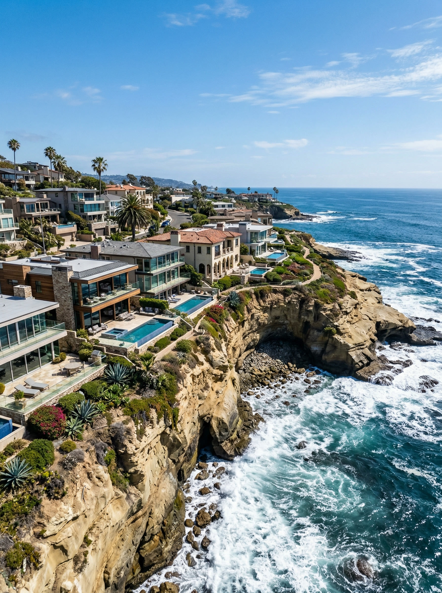 Coastal California homes in La Jolla