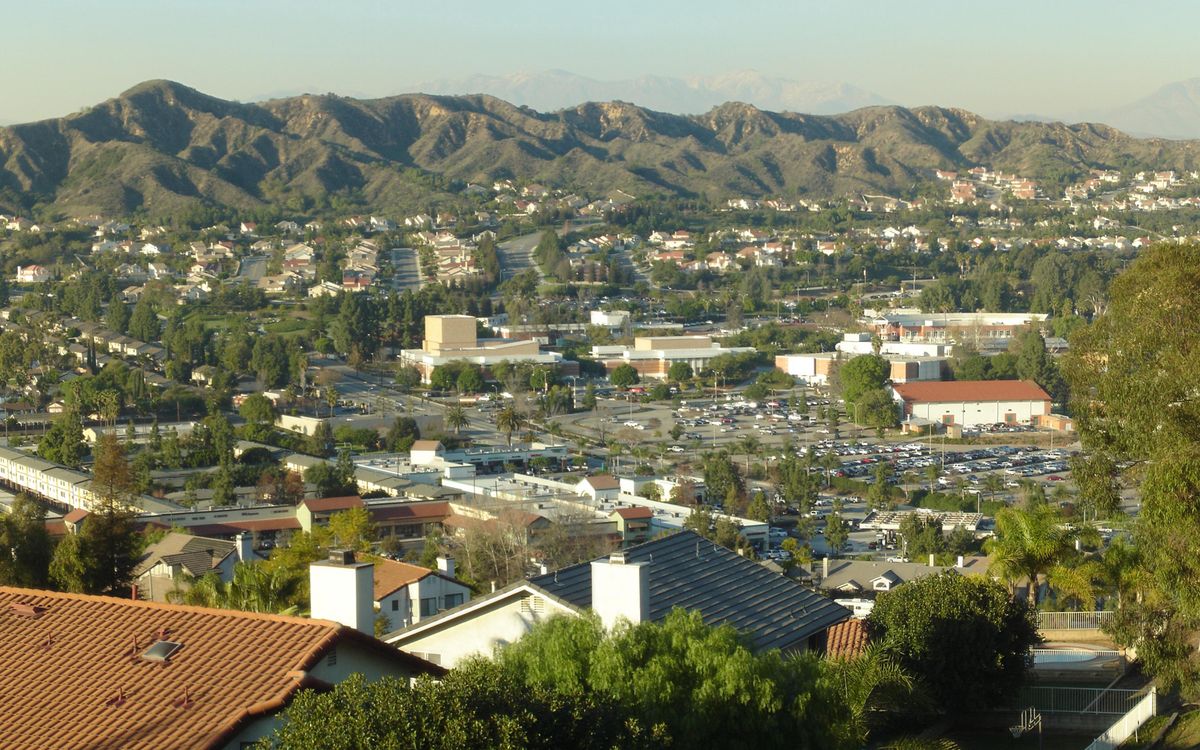 Walnut hillside neighborhoods seen from Mt. San Antonio College