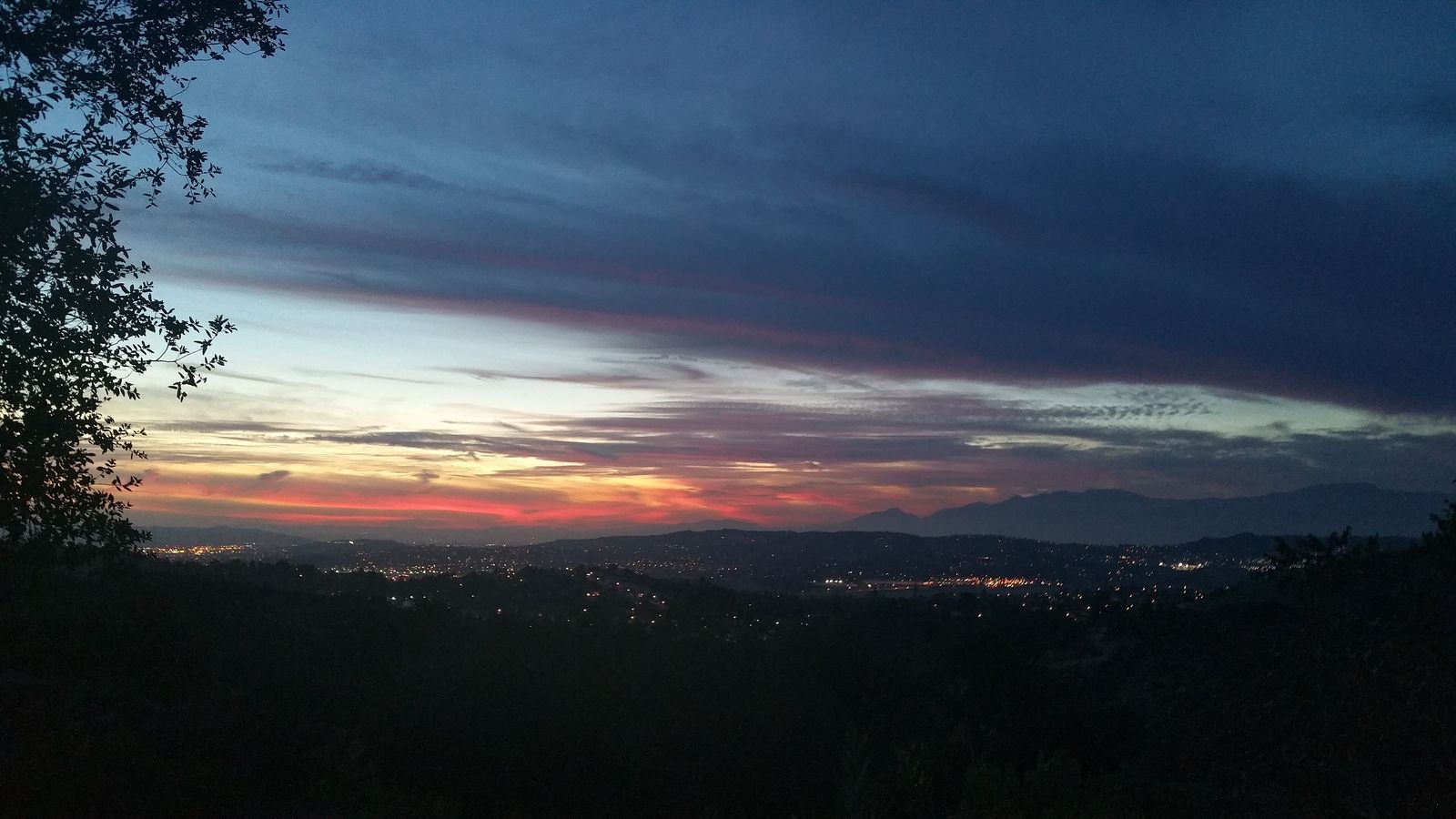 Sunset view over Diamond Bar and the surrounding valley